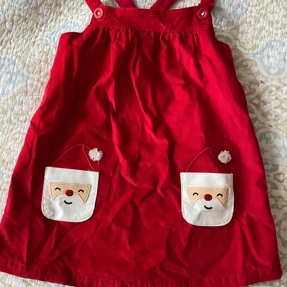 Corduroy Red Christmas dress